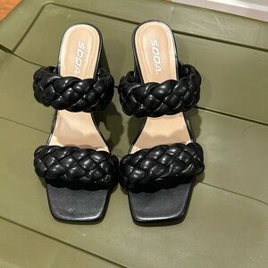 Women’s sandals.  Black